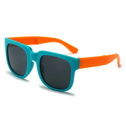 Fashion Kids Folding Sunglassess New Ultralight Candy Color Children Sun Glasses Portable Square Frame Eyewear for Girls Boy