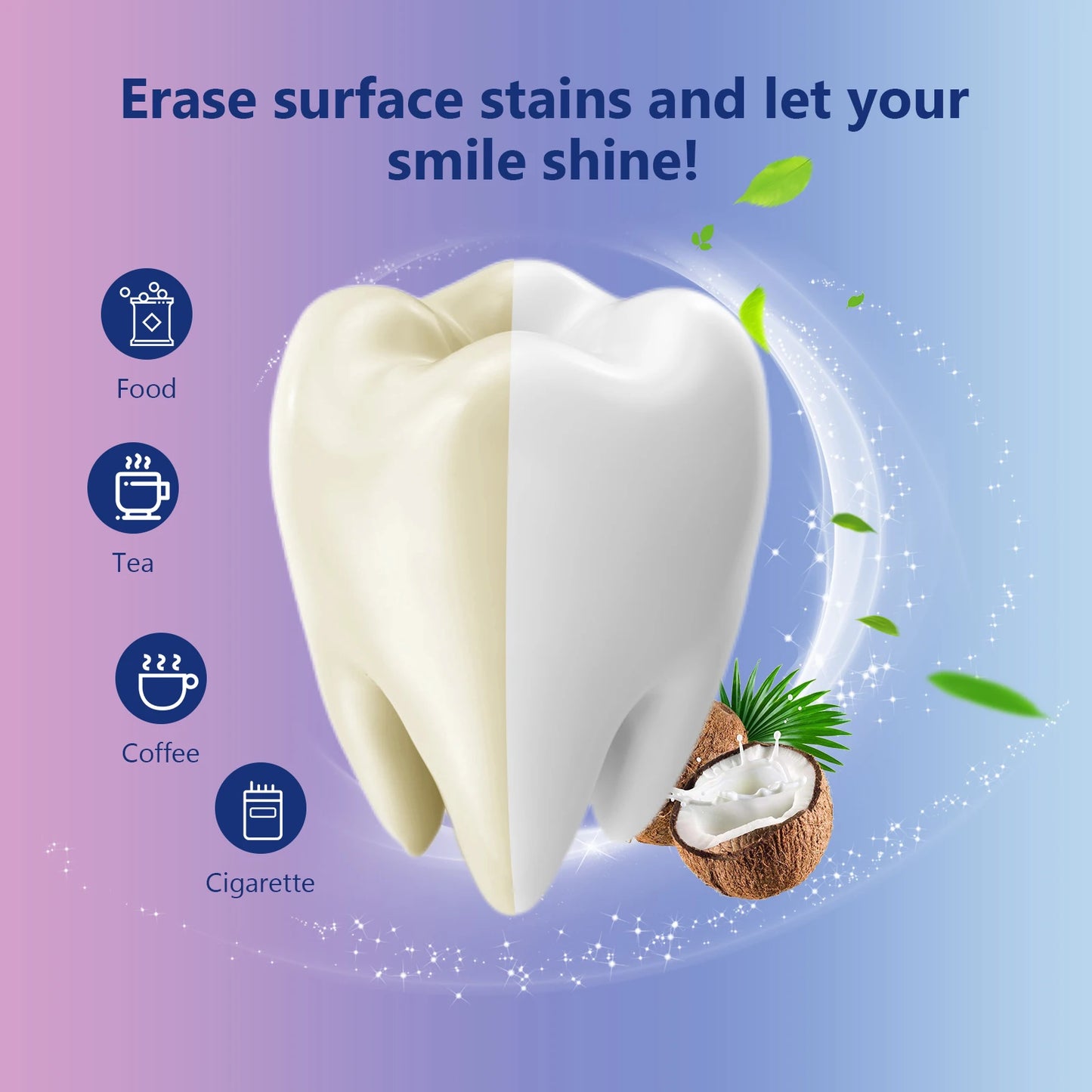 14 Strips Teeth Whitening Strips, Remove Plaque Stains Cleaning Oral Hygiene Sensitivity Relief, Fresh Breath Brighten Tooth Care
