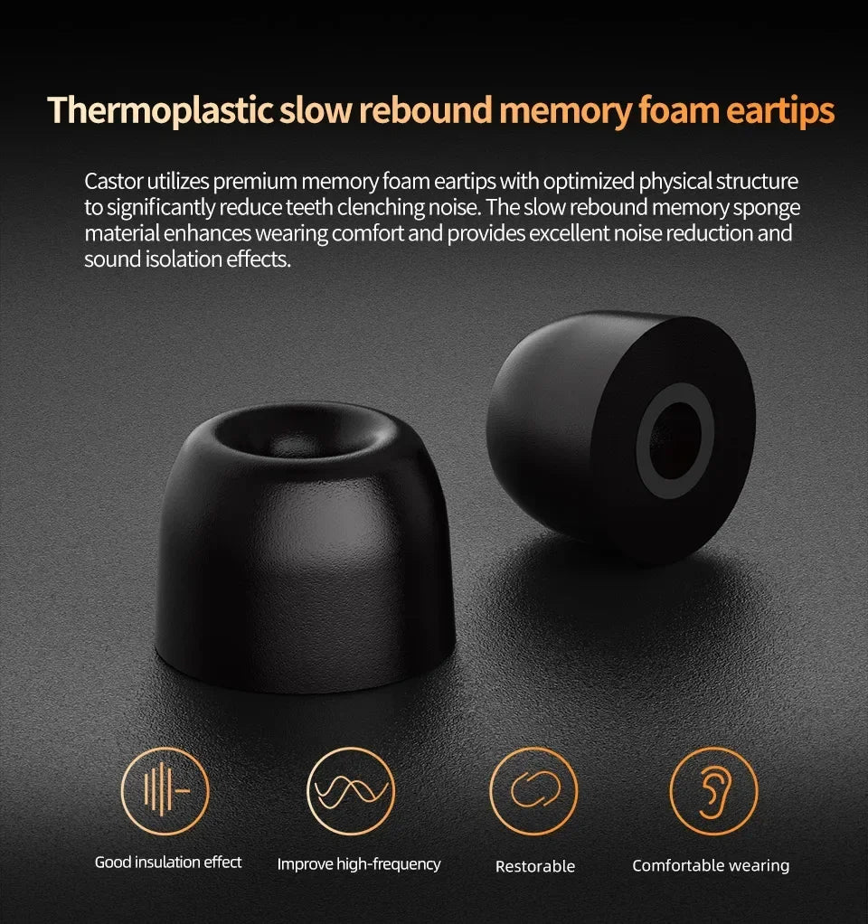 KZ Castor Wired Earbuds HiFi Bass Earphones with Dual Dynamic Drivers, Tunable Balanced Armature In-Ear Headphones, High Resolution Audio Earbuds
