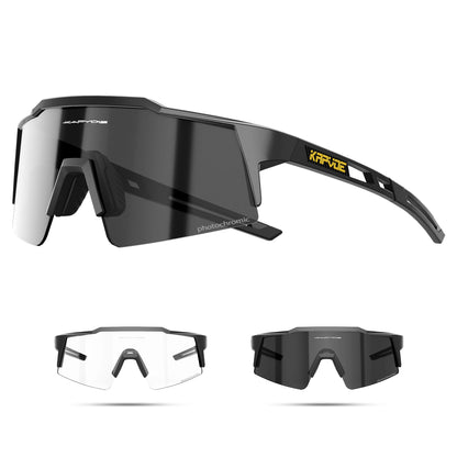 KAPVOE Photochromic Cycling Sunglasses for Men Glasses Fashion Mountain Bicycle Road Speed Cool Goggles Sports MTB Bike Eyewear
