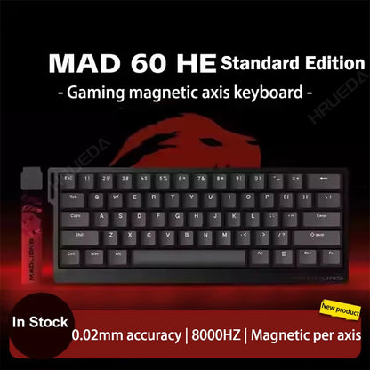 MADLIONS Mad 60he Mad60HE Mad 68HE Teclado mecánico para gaming personalizado con interruptor magnético, cableado, hot swap y tasa de sondeo de 8K