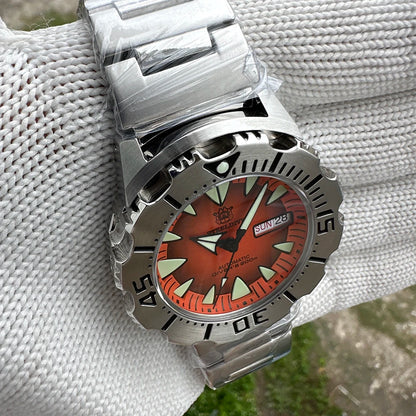 STEELDIVE SD1984 Monster Steel Strap Mechanical Watch NH36 Movt Sapphire Crystal 200M Waterproof Swiss Super Luminous Wristwatch