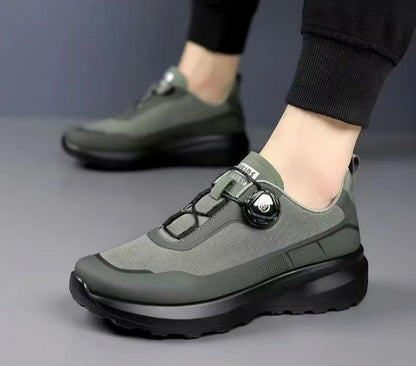 Original, neu, Herren, Sneaker mit drehbarem Knopf, Fahrsneaker, Plateau-Freizeit- und Wanderschuhe, Outdoor, strapazierfähige Lauf- und Sportschuhe, Plus-Größe