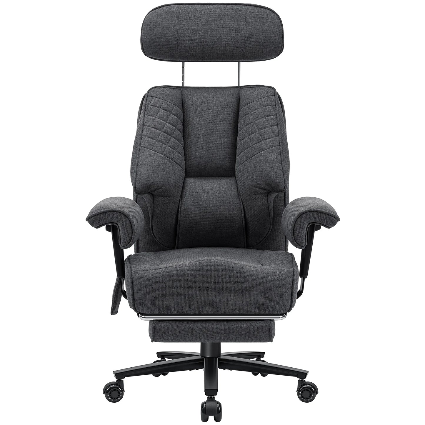 Executive Office Chair with Foot Rest and Waist Lumber Support, Ergonomic Gaming Chair with Adjustable Height Headrest for Home