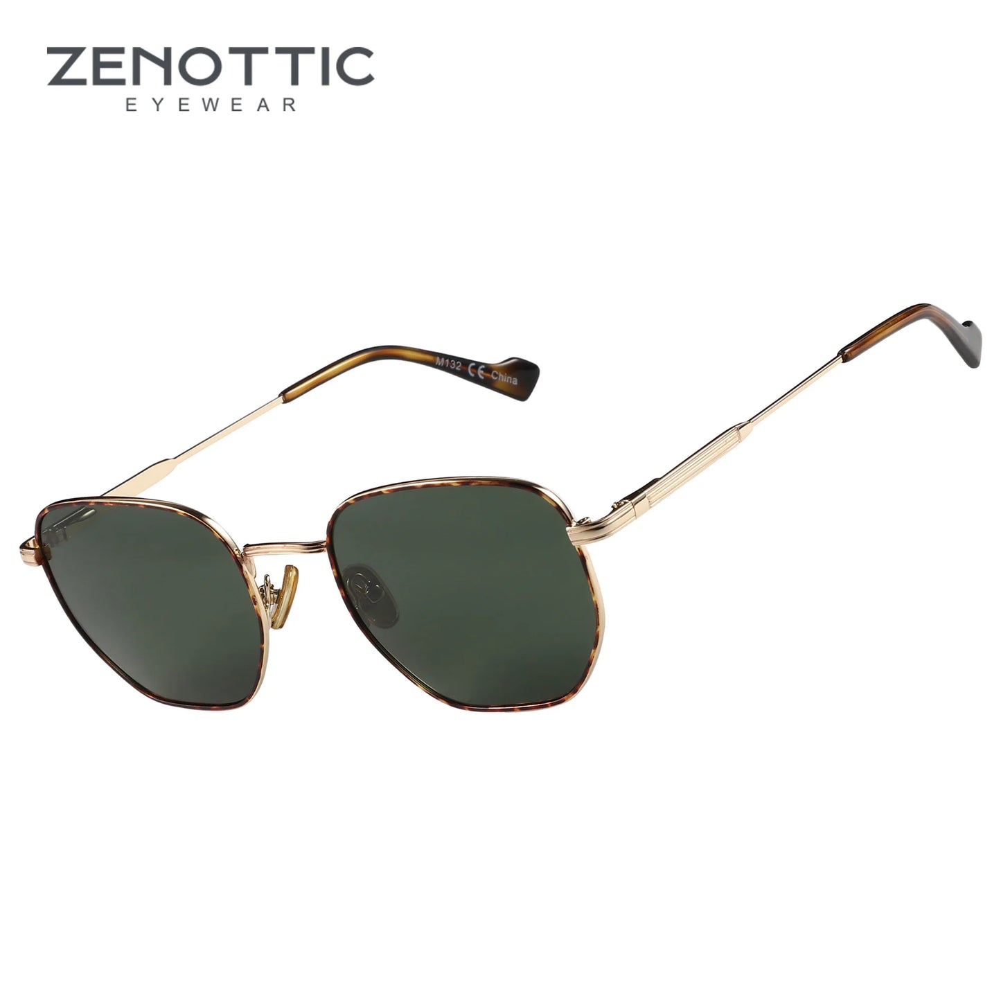 ZENOTTIC Fashion Hexagon Polarized Retro Sunglasses for Men Women-Vintage Metal Frame Design UV Protection Trendy Fashion Shades