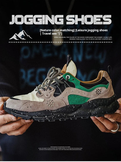 Sneakers sportive outdoor da jogging Maden Patchwork, traspiranti, con lacci, alla moda, da uomo, per corsa casual estiva, con suola spessa