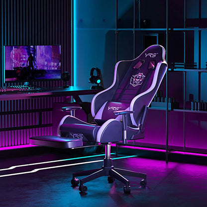 Ergonomic Esports Gaming Chair with Reclining Backrest, Adjustable Height Office Chair, Comfortable Computer Game Chair with Armrests and Wheels