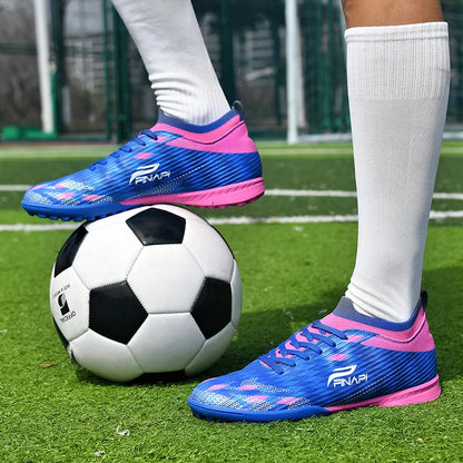 Uudet miesten korkealaatuiset jalkapallokengät, nappulakengät otteluihin, sisäkäyttöön, suosittuihin ulkopeleihin, nurmelle, korkeavartiset futsal-luistamattomat sneakerit