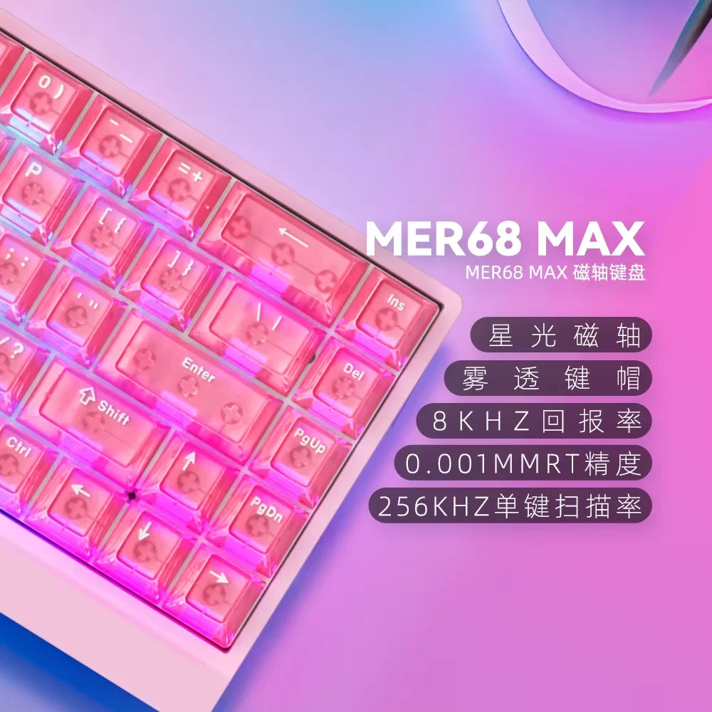 IROK Carotmas Mercury68 Magnetic Switch Mechanical Keyboards 8K 68 Keys RT0.004mm Low Delay Custom Wired Gaming Keyboard PC Gifts