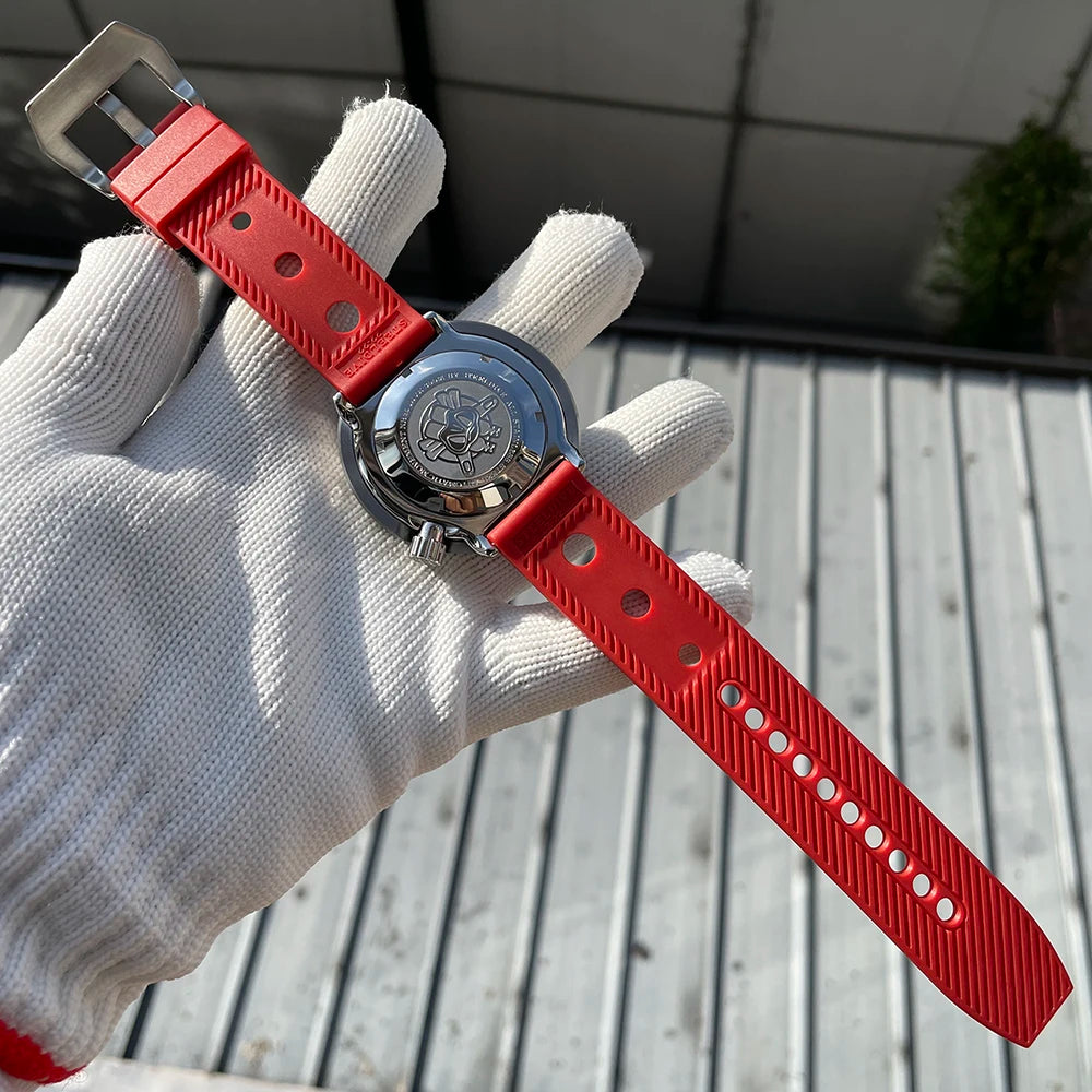STEELDIVE Popular SD1975 47.5MM Case Red Dial 300M Waterproof AR Sapphire Glass Tuna Dive Men's NH35 Automatic Watches for You