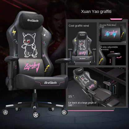 S8 Gaming Chair with 3D Armrests, Adjustable Backrest, Computer Office Chair, Nylon Feet, Gaming Streamer Chair