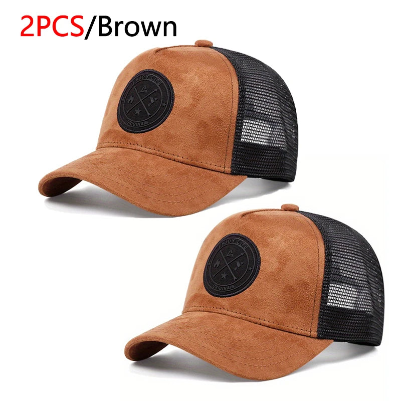 Summer Mesh Baseball Cap Women Men ENJOY LIFE Letter Patch Snapback Hat Casual Breathable Unisex Street Hip Hop Trucker Caps