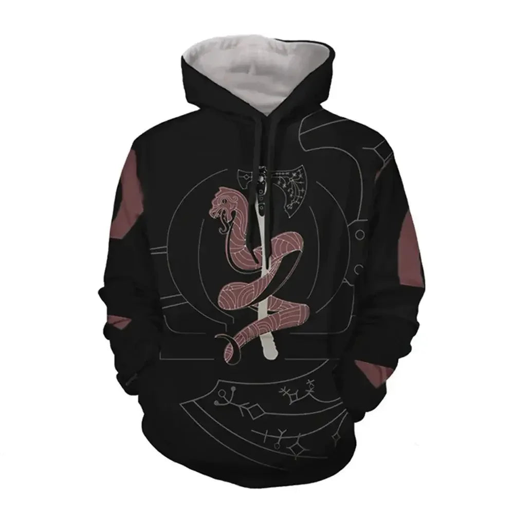DY20Anime God of War Hoodie Cosplay Kratos Jacket Polyester Casual Coat Costumes Sportswear custom custom size25