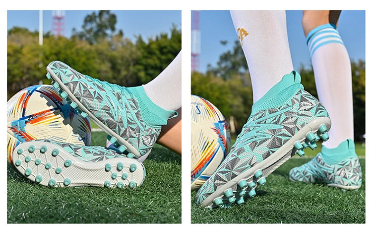 New Men Football Boots Breathable Sport Training Soccer Shoes Cleats Sport Outdoor TF Futsal Match Turf Grass Drop Shipping