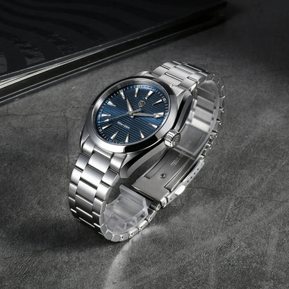 Montre Watchdives WD0006, mouvement VH31 à trotteuse fluide, verre saphir bombé, revêtement luminescent BGW9, étanche à 10 bars, 38 mm, style vintage