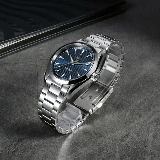 Watchdives WD0006 watch, VH31 movement with smooth-running seconds hand, domed sapphire crystal, BGW9 luminescent coating, water-resistant to 10 bar, 38 mm, vintage style