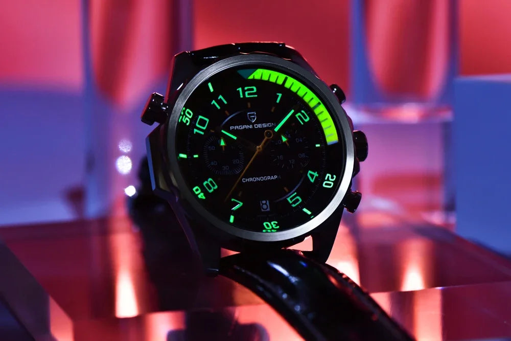 PAGANI DESIGN Watches 2026 New Strong Luminous Luxury Quartz Men Watch Fashion Leather Watch For Men Sapphire Glass Chronograph