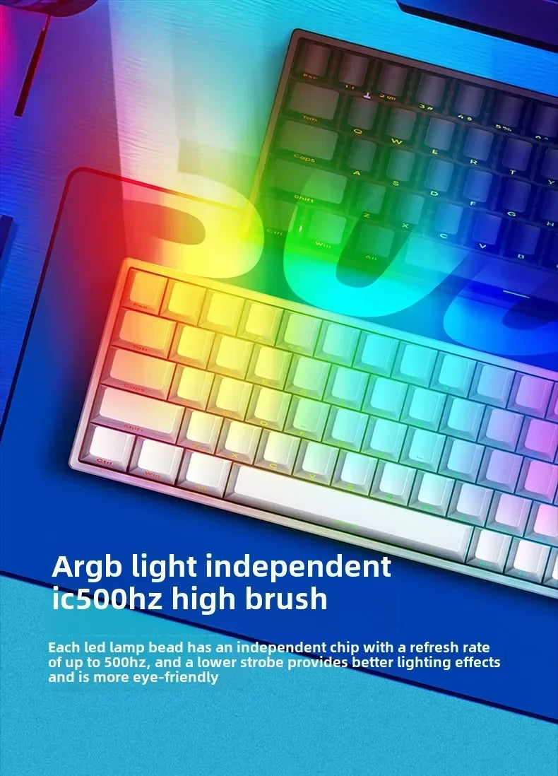 IROK Mars68 PRO Gaming Magnetic Switch E-sport Wireless Mechanical Keyboard RGB Long Battery Custom Hot Swap Gaming Accessories