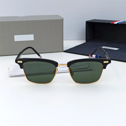 Brand Design Design Men's Polarized Sunglasses Alloy Acetate Square UV400 Sunglass for Women Outdoor Driving Eyewear Shade TB711