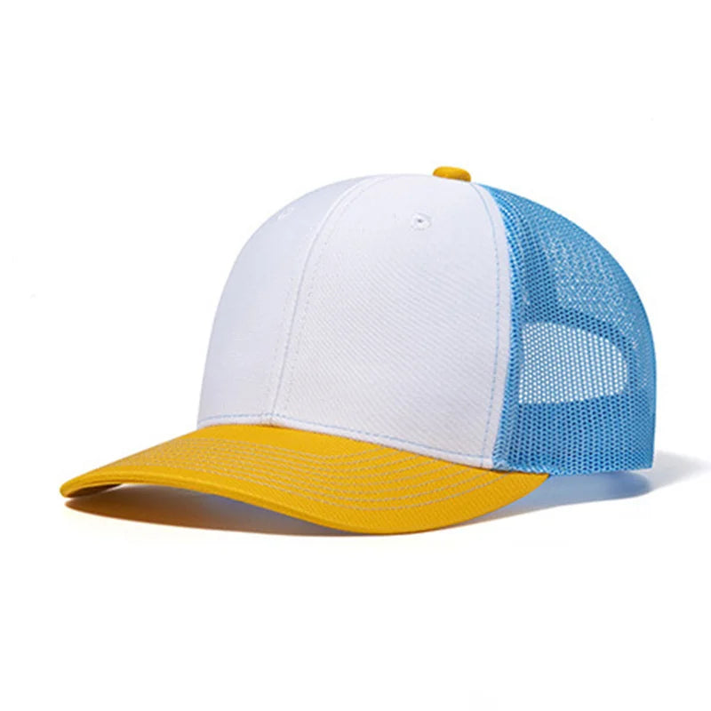 Hot Sale Summer Mesh Baseball Cap Men Women Slight Curved Snapback Trucker Hat Unisex Casual Outdoor Breathable Dad Cap Gorras