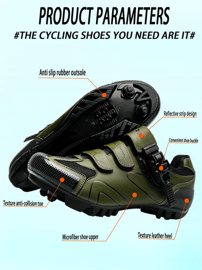 Neutral MTB Cycling Shoes, Compatible With Peloton Road Cycling Shoes, Men's Cycling Sports Shoes, Reflective Strip Design