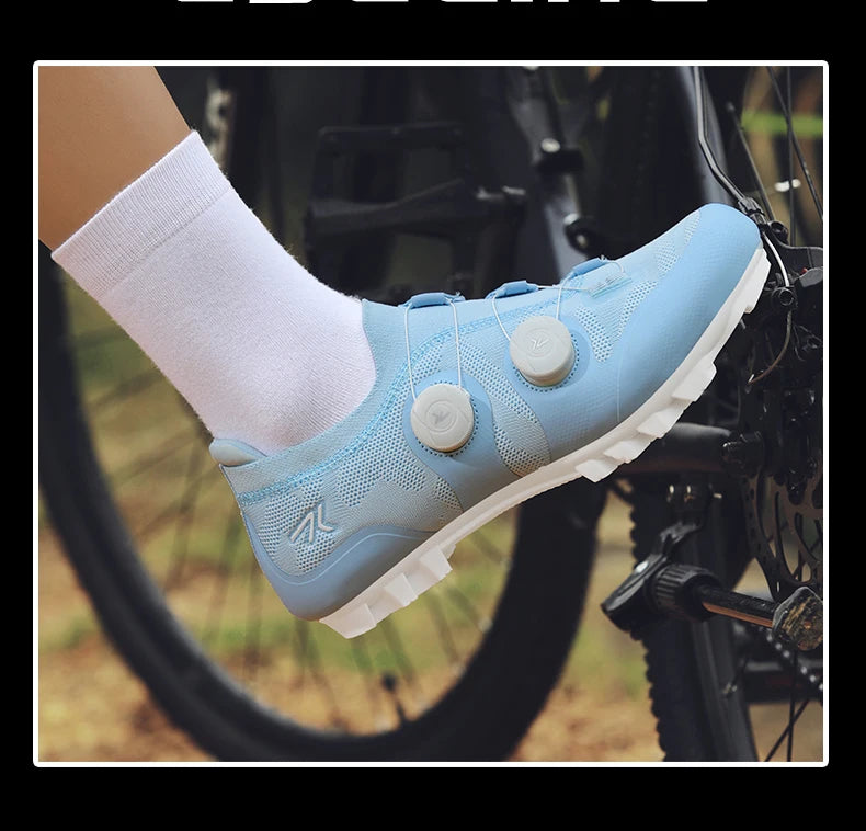 Men's MTB Cycling Shoes New Women's Pink Self-Locking Cleats Speed Road Bicycle Shoes Flat Trail Racing SPD Mountain Bike Sneakers
