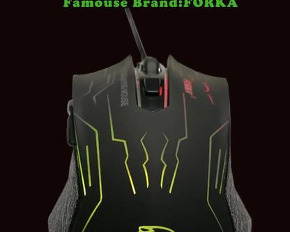 New 2026 Silent Click USB Wired Gaming Mouse 6 Buttons RGB Lighting Mute Optical Computer Mouse Mice for PC Laptop Notebook Game