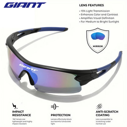 giant cycling Glasses UV400 Protection HD Lenses Lightweight Frame For Men Women Road Mountain Bike Riding climbing and fishing