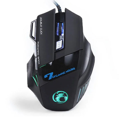 Best Sale 7 Buttons 5500 DPI Super Led Optical Professional USB Wired Gaming Mouse High Quality Computer Cable Game Mice
