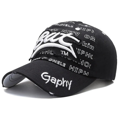 Hat Men'S Hip Hop Baseball Cap Korean Version Ins Tide Brand Summer Letter Embroidered Cap, Sun Protection Hat