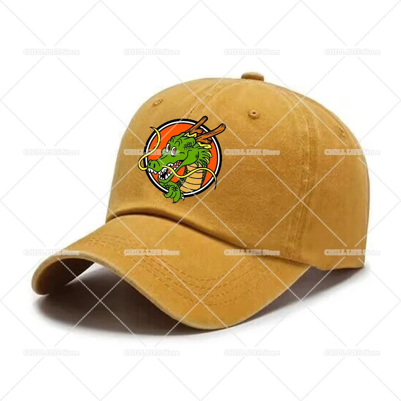Anime Dragons Ball Men Washed Baseball Cap Son Goku Adults Retro Peaked Cap Outdoor Sport Hip-hop Dad Hat Unisex Mesh Sunhat