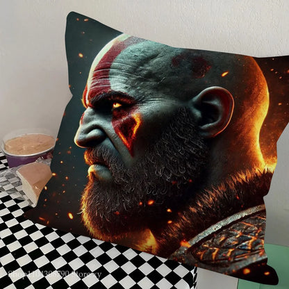 1pc The Last Of Us God Of War Pillow Case Square Bedroom Sofa Leisure Comfort Cushion Car Living Room Home Decoration