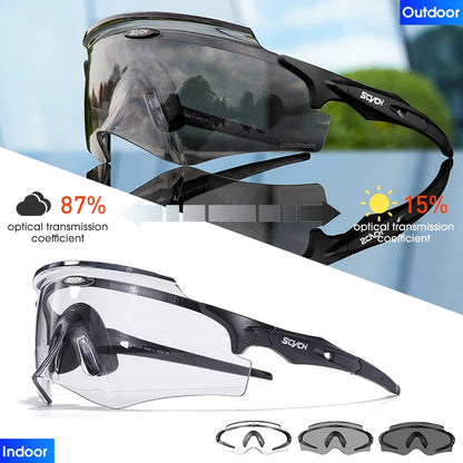 Scvcn Men's Cycling Glasses Outdoor Sport Runing Sunglasses Women MTB Bike Bicycle Goggles Road Riding Fishing Hiking Eyewear
