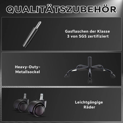 Gaming Chair with Footrest Ergonomic Gamer Chair, Height Adjustable Computer Gaming Chair with Lumbar Support, Headrest, Swivel Office Chair
