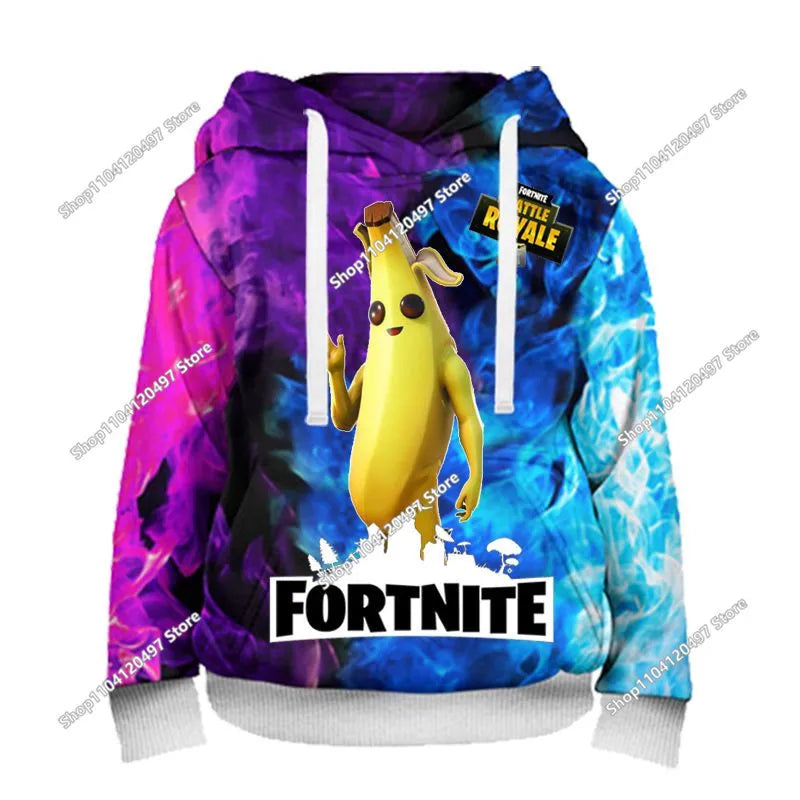 2025 New Fortnite 3D Printed Unisex Hoodie Casual Coat Game Peripheral Cosplay Children Clothing Gifts