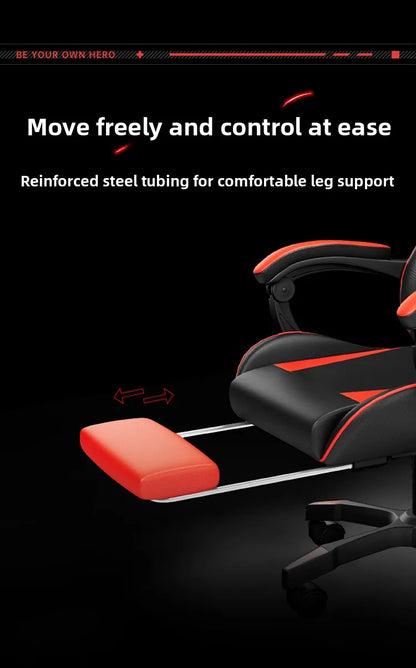 Ergonomska gaming stolica za računalni stol, nagibna gaming stolica za kućni ured s potporom za leđa za duge sesije igranja