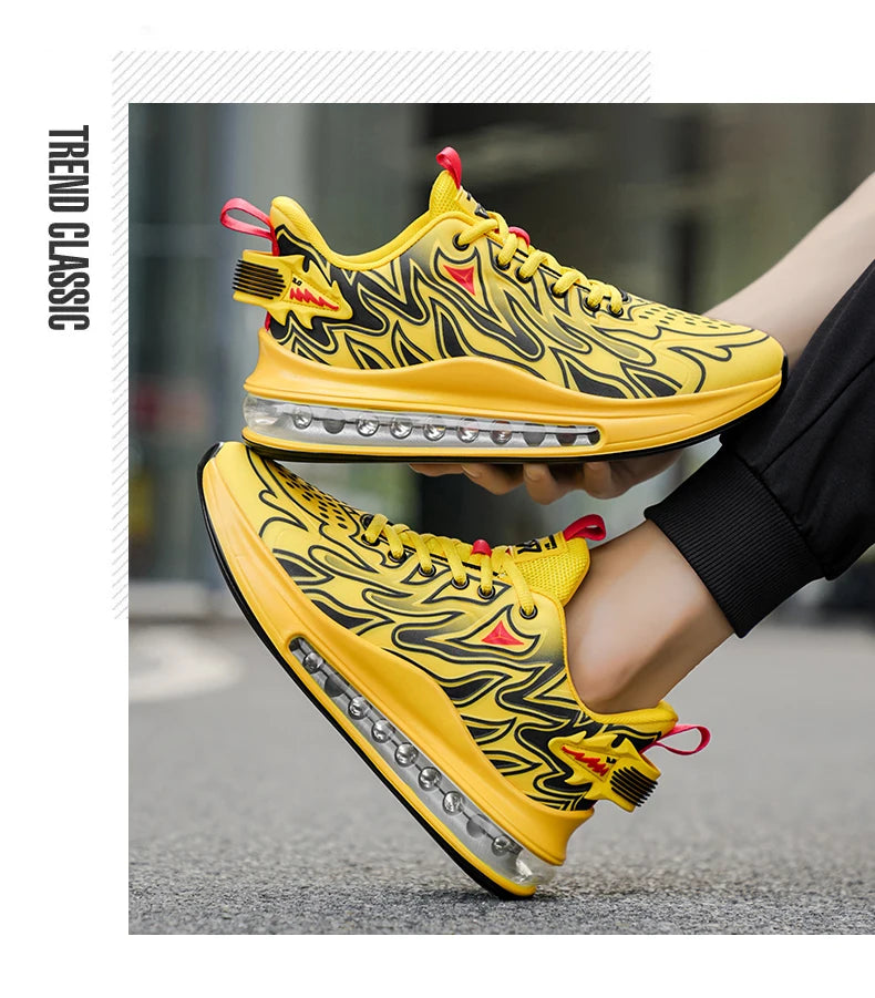 Luxury Men's Sneakers Casual Breathable Trainer Race Fashion Loafers Running Shoes for Male Tenis