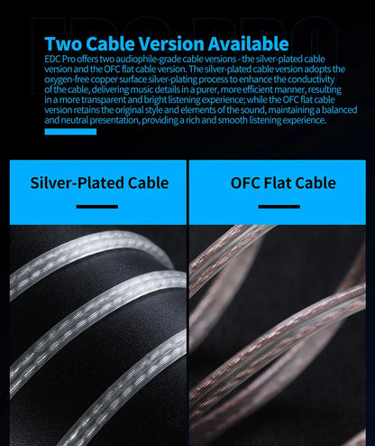 KZ EDC Pro Wired In-Ear Earphones with Large Dynamic Drivers, HiFi Monitor Bass Earphones, Detachable Cable, Noise Isolating Wired Headphones with Microphone