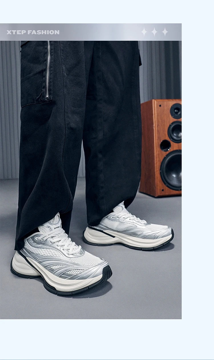 Xtep Basque 3 For Male Sneakers Retro Fashion Breathable  Luxury Height-Increasing Sports Shoes 2026 Spring 874219320001