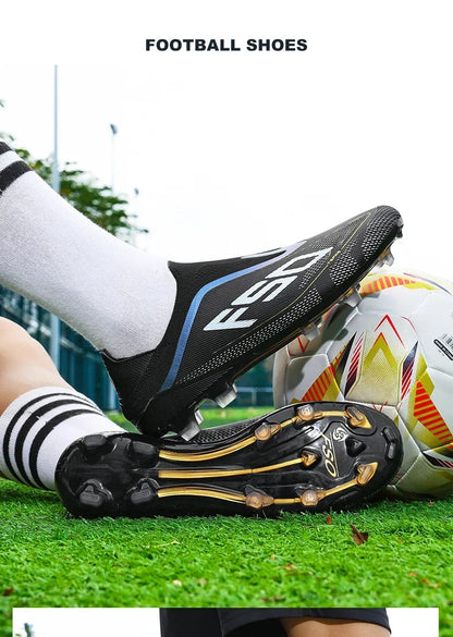 New Men Soccer Shoes Football Boots Non-Slip Boys Sneakers Hot-selling Grass Cleats High-quality Match Outdoor High-top Light