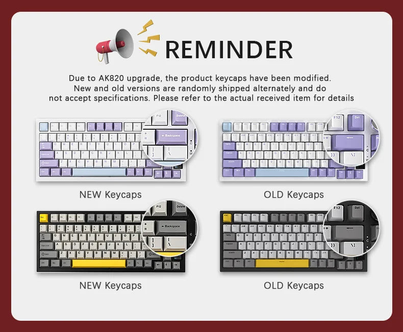 Ajazz AK820 /AK820PRO Gaming Mechanical Keyboard 82 Keys Wired Bluetooth 2.4GHz Wireless Gamer Keyboard Custom Gasket for Laptop