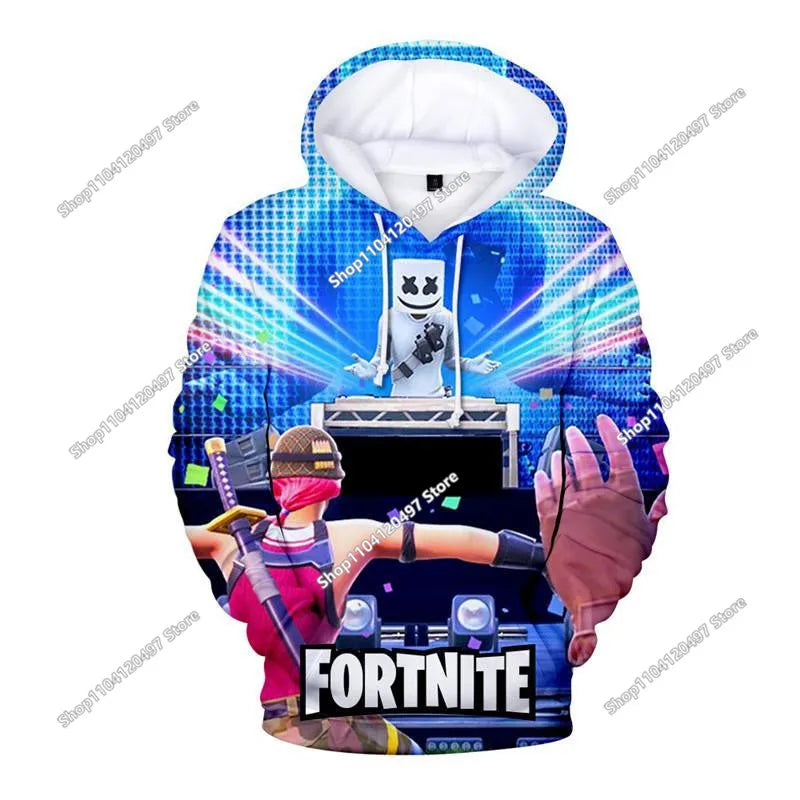 Hanorac cosplay Fortnite, hanorac unisex cu glugă imprimat 3D, jachetă casual, jachetă anime, jachetă kawaii, îmbrăcăminte pentru copii, cadouri