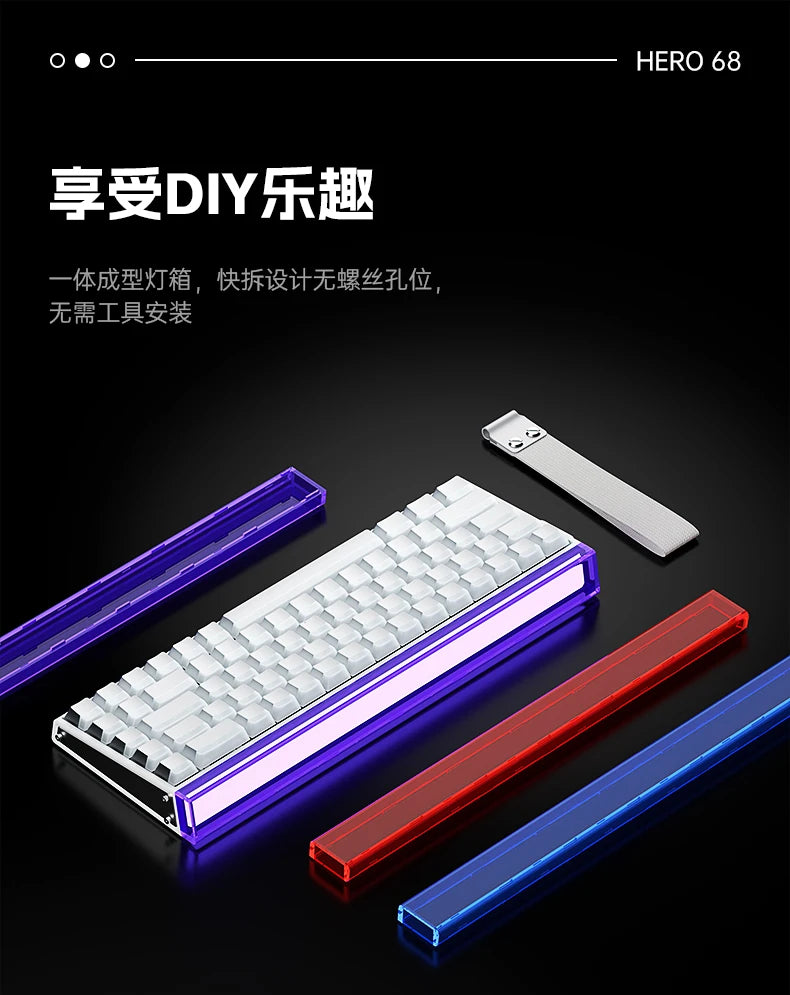 New AULA HERO 68HE/ULTRA Kits sticker Magnetic Switch Gaming Keyboard&Kits E-sport Custom Mechanical Wired Keyboard Accessories