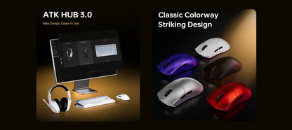 Brezžična miška ATK Blazing Sky X1 V2 Ultimate Dual Mode, lahka, PAW3950, Ultra Dual 8K HZ, nizka zakasnitev, prilagojena ergonomska zasnova