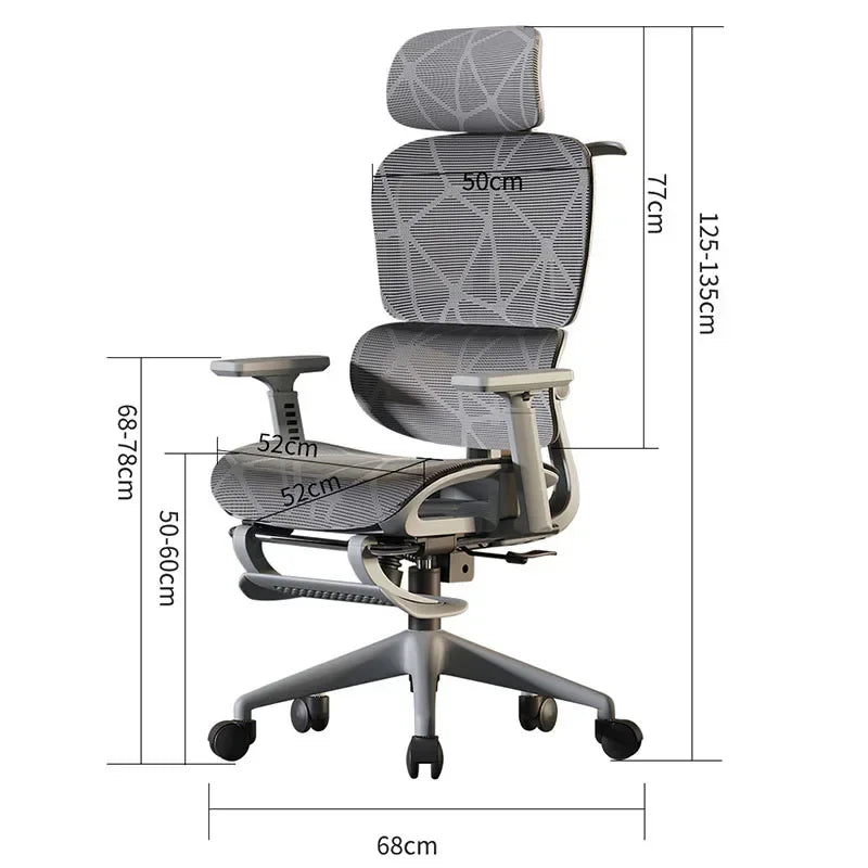 Electronic Gaming Computer Chair Adjustable Ergonomic Office Chair with Lumbar Support, Reclining Mesh Gaming Computer Chair, Swivel Executive Desk Chair with Headrest & Wheels