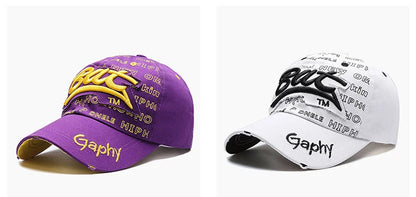 Hat Men'S Hip Hop Baseball Cap Korean Version Ins Tide Brand Summer Letter Embroidered Cap, Sun Protection Hat