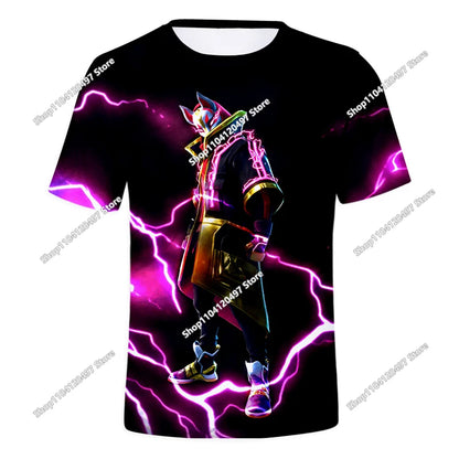 Fortnites 3D Printed Short Sleeve T-Shirt Game Cartoon Print Battle Royale Adult Kid Clothes Kids T-shirt Harajuku Tshirt