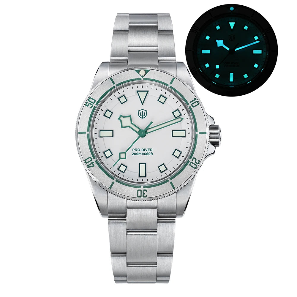 Watchdives WD1969 Pro Quartz Watches New Dial VH31 Sweep Seconds Movement 200m Waterproof Men Watches Luminous Luxury Watches