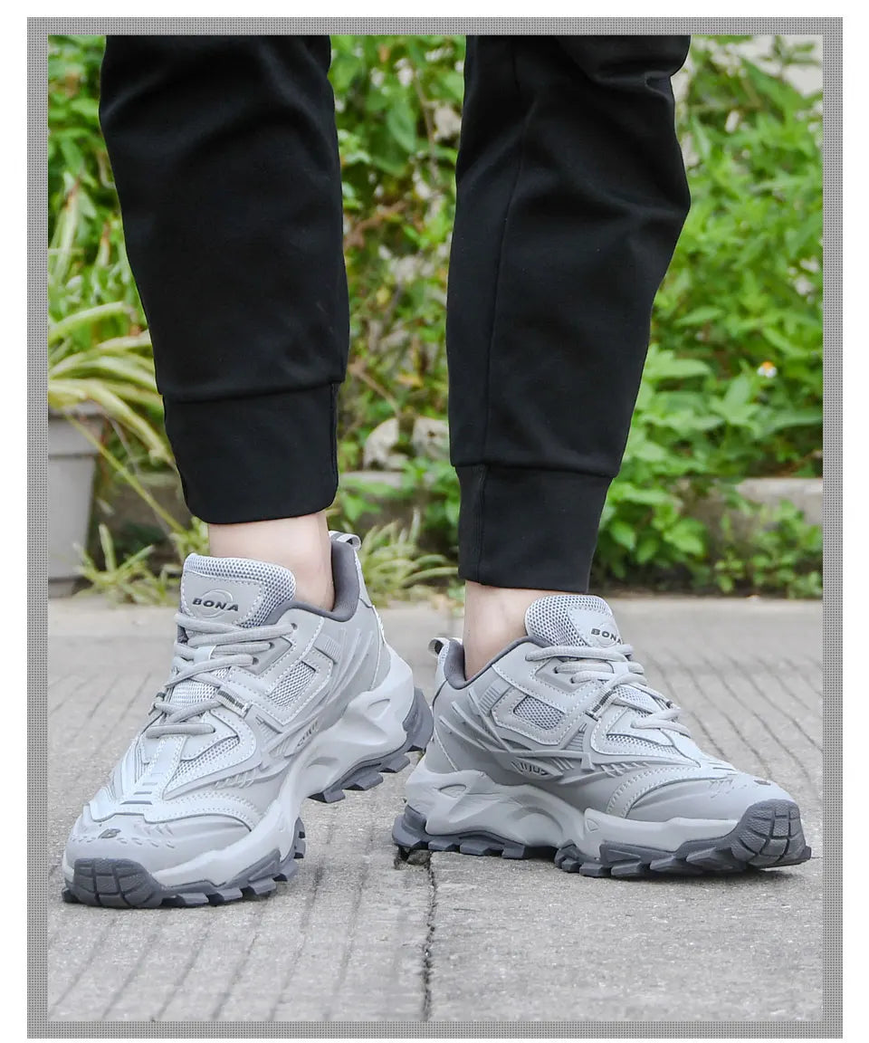 BONA 2023 New Designers Anti-Slip and Wear-Resistant Classic Running Shoes Athletic Sport Shoes Men Outdoor Sneakers Lightweight