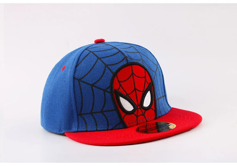 Kids Anime Spiderman Cartoon Baseball Cap Snapback Hat for Toddler Baby Children Spring Summer Adjustable Hip Hop